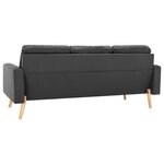 vidaXL Ensemble de canapés 2 Pièces Tissu Gris foncé