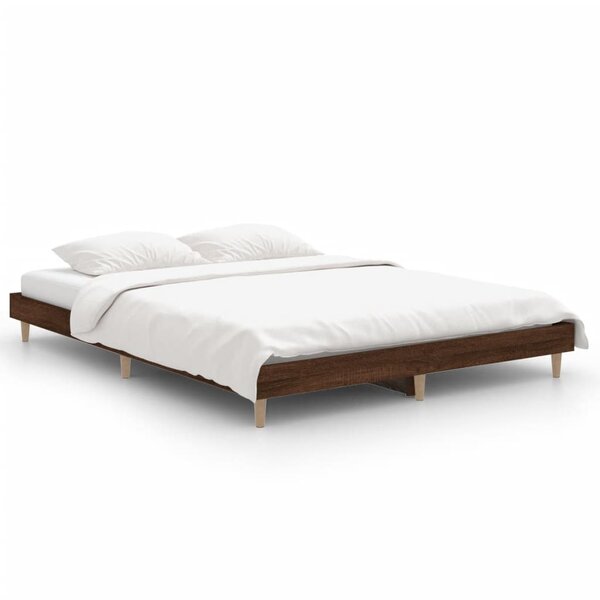 vidaXL Cadre de lit sans matelas chêne marron 140x190 cm