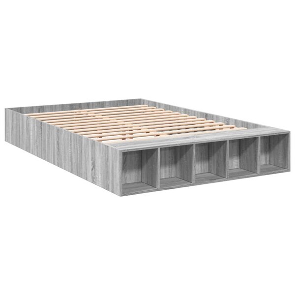 vidaXL Cadre de lit sonoma gris 160x200 cm bois d'ingénierie