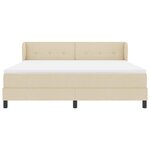 vidaXL Lit à ressorts avec matelas Crème 180 x 200 cm tissu