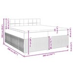 vidaXL Sommier à lattes de lit et matelas Gris foncé 80x200 cm Velours