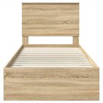 vidaXL Cadre de lit Chêne Sonoma 90 x 190 cm Bois d'ingénierie