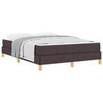 vidaXL Lit à ressorts avec matelas Marron foncé 140 x 200 cm tissu