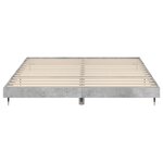 vidaXL Cadre de lit gris béton 200x200 cm bois d'ingénierie