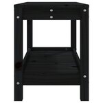 vidaXL Banc de jardin noir 82 5x35x45 cm bois massif de pin