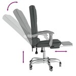 Fauteuil de massage inclinable de bureau informatique étude foncé tissu gris 02_0025389