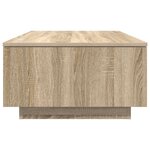 vidaXL Table basse Chêne Sonoma 95 x 55 x 31 cm Bois d'ingénierie