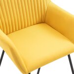 vidaXL Chaises à manger lot de 4 jaune tissu