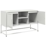 vidaXL Meuble TV blanc 100 5x39x60 5 cm acier