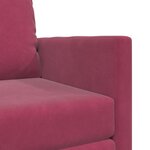 vidaXL Sofa Lit 2-en-1 Rouge Vin 74x77x81 cm Velours