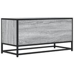 vidaXL Meuble TV sonoma gris 80x34 5x40 cm bois d'ingénierie et métal