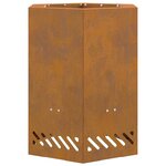 vidaXL Foyer sans fumée Marron 38 x 38 x 51 cm Acier Corten