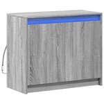 vidaXL Buffet avec LED sonoma gris 72x34x61 cm bois d'ingénierie