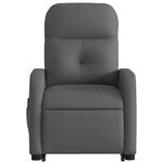 vidaXL Fauteuil de massage inclinable Gris foncé Tissu