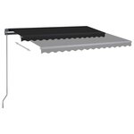 vidaXL Auvent automatique capteur de vent et LED 350x250 cm Anthracite