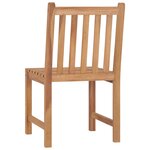 vidaXL Chaises de jardin lot de 6 avec coussins Bois de teck massif
