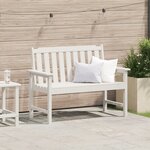 vidaXL Banc de jardin Blanc 120 cm HDPE