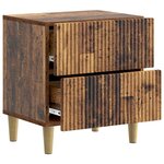 vidaXL Cabinet de chevet 2 Pièces Bois ancien 43 x 34 5 x 48 cm