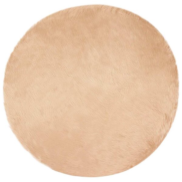 vidaXL Tapis en Peau de Mouton Synthétique Beige 80 x 80 cm Polyester