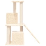 vidaXL Arbre à chat avec griffoirs en sisal Crème 82 cm