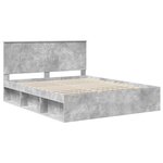 vidaXL Cadre de lit Béton 160 x 200 cm Bois de pin massif