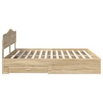 vidaXL Cadre de lit Chêne Sonoma 200 x 200 cm Bois d'ingénierie