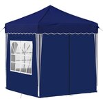 vidaXL Tente de fête pop-up 195 x 195 x 245 cm Bleu Tissu Oxford