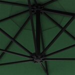 vidaXL Parasol mural de jardin avec LED 300 cm vert