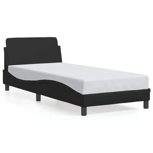vidaXL Cadre de lit Dover noir 80x200 cm similicuir
