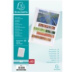 Sachet de 50 Pochettes coins A4 PP 0 12 mm Transparent grainé EXACOMPTA