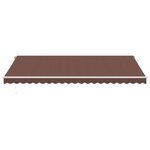 vidaXL Auvent manuel rétractable avec LED marron 500x350 cm