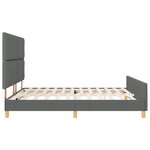 cadre de lit gris foncé vidaXL 180x200 cm en tissu