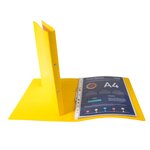 Classeur carte lustrée Nature Future® 2 anneaux 15mm A4 Jaune EXACOMPTA
