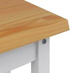 VidaXL Table console EKAI Blanc 112 x 35 x 76 cm Bois de pin massif