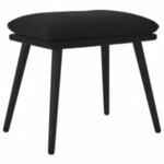 vidaXL Chaise de relaxation avec repose-pied Noir Velours