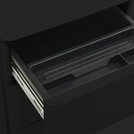 vidaXL Classeur mobile Noir 30x45x59 cm Acier