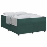 vidaXL Cadre de lit avec matelas Vert foncé 140 x 200 cm Velours