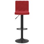 vidaXL Tabourets de bar lot de 2 rouge bordeaux velours