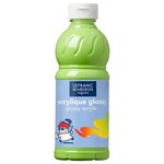 flacon 500 ml de peinture Acrylique Brillante Glossy Vert Anis LEFRANC BOURGEOIS