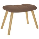 vidaXL Chaise à bascule avec repose-pied Marron Tissu
