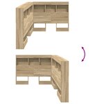 vidaXL Tête de lit de rangement Chêne sonoma 100 cm Bois d'ingénierie