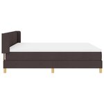 vidaXL Lit à ressorts Marron foncé et Blanc 180 x 200 cm Polyester