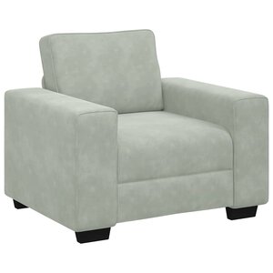 vidaXL Fauteuil Gris clair 60 cm Velours