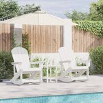 vidaXL Chaises Berçantes Adirondack 2 Pièces Blanc HDPE