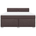 vidaXL Sommier à lattes de lit avec matelas Marron foncé 180x200 cm