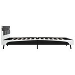 vidaXL Cadre de lit avec LED noir similicuir 120 x 200 cm