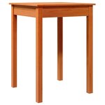 vidaXL Table à manger cire marron 55x55x75 cm bois massif de pin