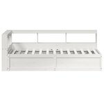 vidaXL Lit bibliothèque sans matelas blanc 90x200cm bois de pin massif