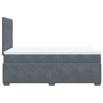 vidaXL Sommier à lattes de lit et matelas gris foncé 120x190cm velours