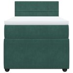 vidaXL Sommier à lattes de lit avec matelas Vert foncé 100x200 cm